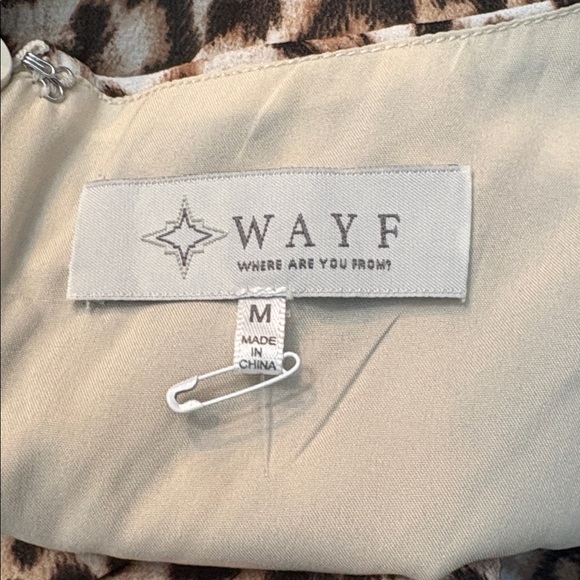 NEW Wayf Leopard Print Puff Sleeve Dress - Picture 3 of 4